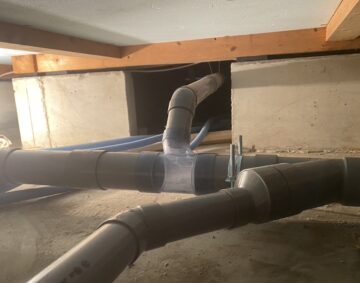 愛知県豊田市の床下排水工事|排水管固定・切り回し後の施工完了写真