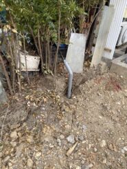 愛知県尾張旭市の給水管工事｜新設した給水管と保温カバー施工後の写真