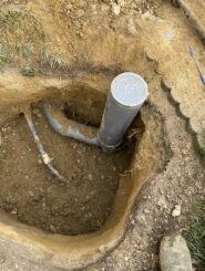 三重県四日市市の屋外排水つまり修理｜新設排水管とドロップマス設置後の施工後写真