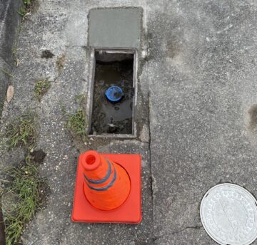 愛知県瀬戸市の屋外給水管水漏れ修理｜新設配管とコンクリート復旧後の施工後写真