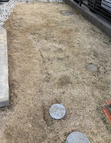 愛知県名古屋市の屋外排水工事｜ドロップ桝・インバンド桝新設後の排水管接続完了写真